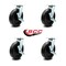 Service Caster 8 Inch Polyolefin Swivel Caster Set with Ball Bearings and Brakes SCC-30CS820-POB-TLB-4 - alternate 3